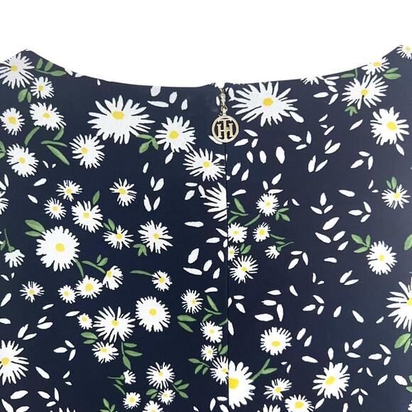 Tommy Hilfiger Fit & Flare Midi Dress Wind Blown Daisy Floral Jersey Size 12 - Picture 6 of 8